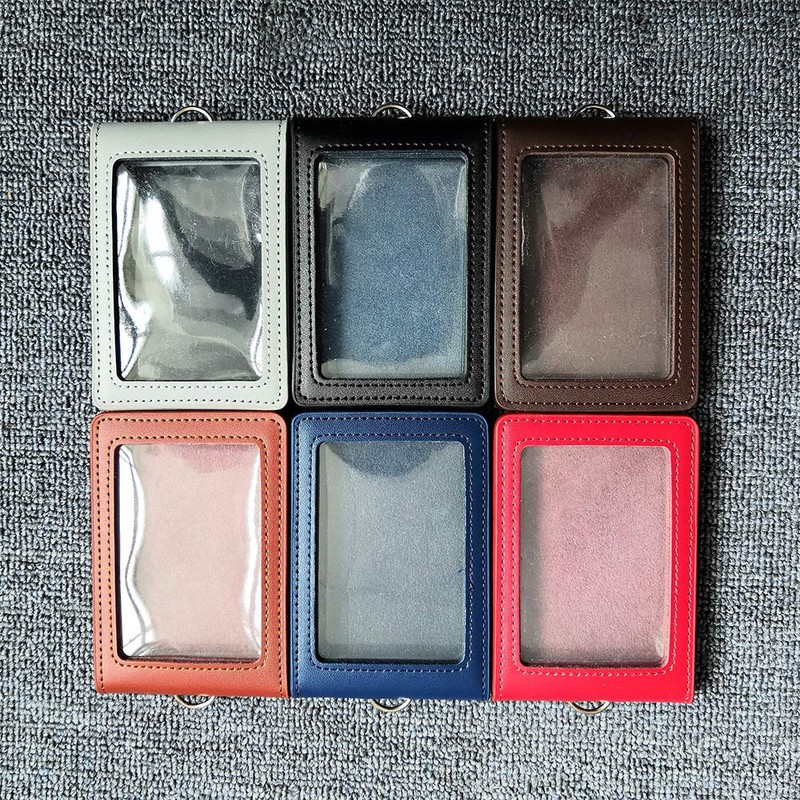 Hibate Genuine Leather Oyster Card Holder Bus Travel Pass Holders