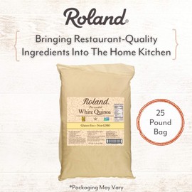 Roland Foods White Quinoa, Pre-washed, Specialty Imported Food, 25 Lb Bag