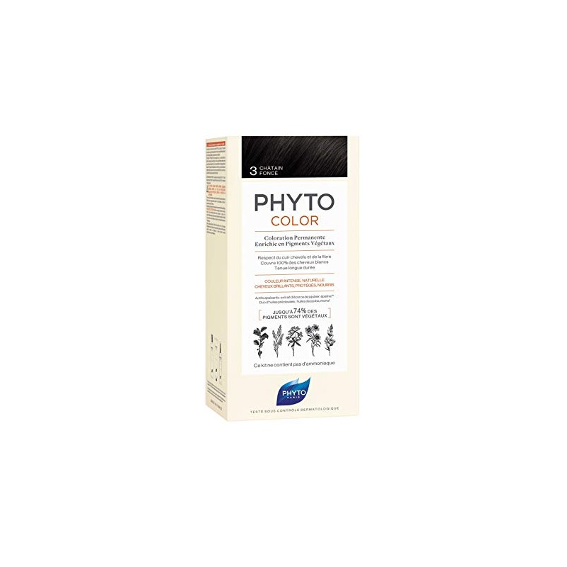Phyto Protocolor Box Hair Dye 3 Dark Brown 182ml
