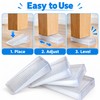 4-Pack Transparent Furniture Leveling Shims for Uneven Tables – Cut-to-Fit