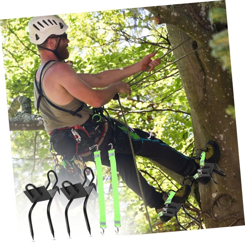 CORHAD Tree Climbing Tools Set Carbon Steel Spikes Shoes for