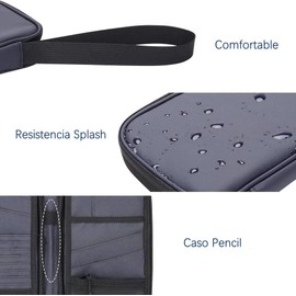 Lumbor37 Cartera para Pasaporte Familiar de Gran Capacidad para 4 Personas, Porta para Pasaporte con Bloqueo RFID, Cremallera y Cordón de Transporte, Organizador de Documentos de Viaje (azul)