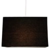 Contemporary and Stylish Jet Black Linen Fabric Rectangular Lamp Shade