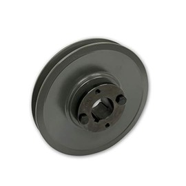 Single Groove 5.95" Cast Iron Electric Motor" H" Pulley/Sheave, Bushing Included, for 5/8" Top Width B/5L/BK/5LK Section V Belt, 1 Groove Pulley (1-1/8" Shaft / 1.125" Bore, BK62H)
