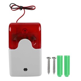 Siren 12 V Wired Strobe Siren Sound Alarm Strobe Red Light Sound Siren Home Security Alarm System