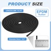 PATIKIL Foam Rubber Weather Seal Strip, 0.2" 15Ft EPDM Rubber