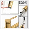 FROPO Gold Kitchen Faucets, Brushed Gold Kitchen Faucet with Pull