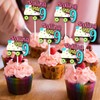 Roller Skating Cupcake Toppers Retro Theme 9th Happy Birthday 18-piece