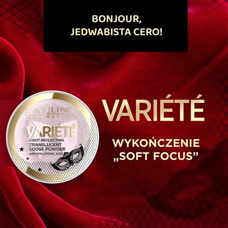 EVELINE COSMETICS Variété Light Reflective, Translucent Loose Powder with Hyaluronic