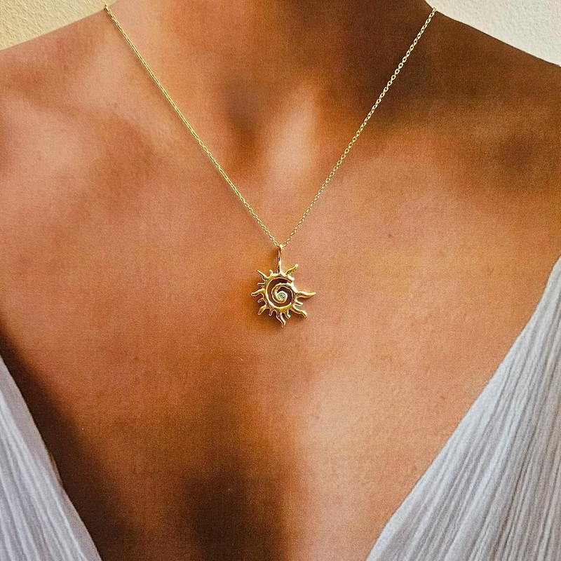 Omky Set de Joyería para Mujer – Collar Sol en