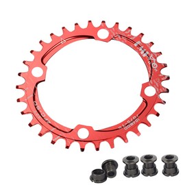 UPANBIKE Bike Chainring Bicycle Narrow Wide Chainring Oval Shape Single Chain Ring 104mm BCD Four Sizes(32T,Red)