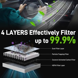 partszen CA11943 Engine Air Filter CF10735 Cabin Fit for Kia Telluride Gas 3.8L 20-25 for Hyundai Santa Fe Gas 2.0L 2.4L 2019 2020 CAF15051P 28113A9100 97133-3M000