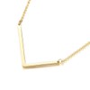 Sideways Initial Necklace 18K Gold Plated Stainless Steel Large Letter