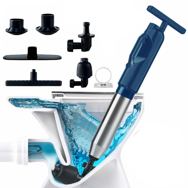 Wenbones Rohrreiniger Druckluft, Abflussreiniger Pumpe mit Luftkompression und Luftdruckanzeige, Pressluft