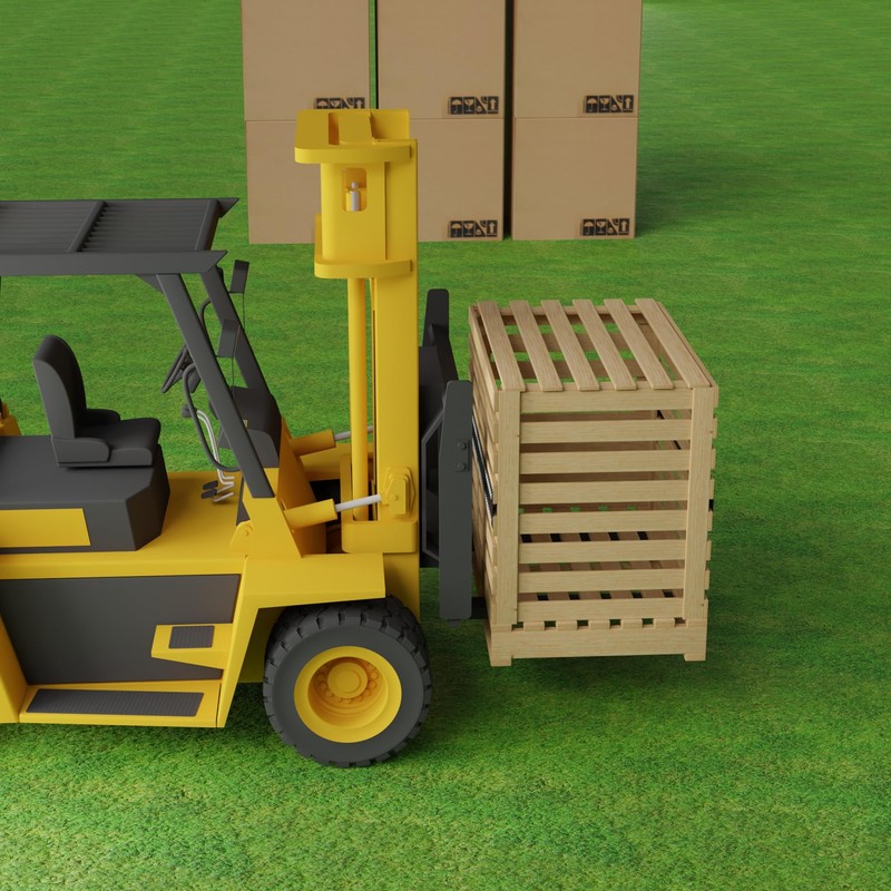 Greaton, Wooden Stackable Shipping Crate with Slatted Heavy Duty Structure,