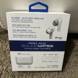 Tzumi Pro ANC  SoundMates Bluetooth 5.0 Wireless Earbuds -Noise Cancelling.5h Playback