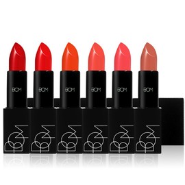 [ BOM My Lipstick ] 6 Colors Long Lasting Matte Lipstick with Magnetic Case #804. Coral, K-Beauty Lip Makeup Kit, Korea Cosmetic Gift for Mom, Wife, Girl Friend
