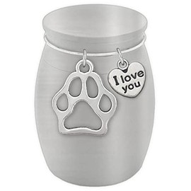 Mini Pet Memorial Keepsake Urn Jar for Ashes or Lock of Pet Hair Container Holder for Dog or Cat Memory