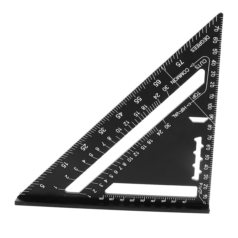 Triangle Ruler 7in Carpenter Square Aluminum 90 Degrees 45 Degrees