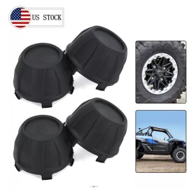 Slaction 4Pcs Black Wheel Center Hub Cap For 11065-1341 Kawasaki Teryx Krx 1000 2020-2021