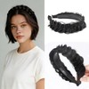 Diadema Trenzada Ancha Y Despeinada De Cabello Sintético Con Dientes,