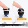 STARELO 5pcs 19mm Momentary Push Button Switch Black Shell, IP65