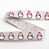 Penguins Christmas Satin Ribbon - 16mm x 5M - Silver