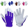 Leather Work Gloves Gardening Breathable Thorn Proof Palm Building Heavy