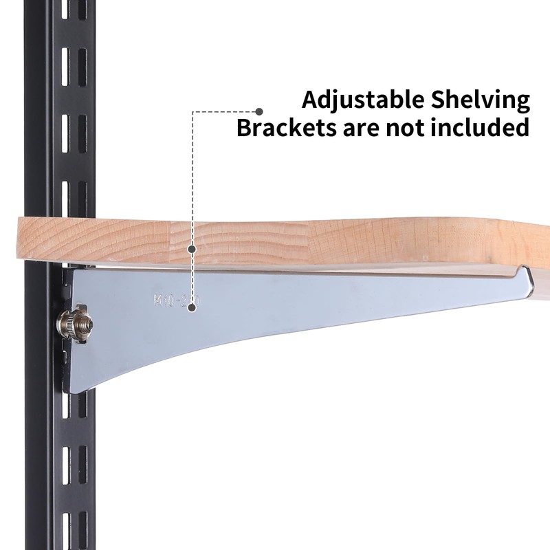 MorningRo 12 Pcs Shelf Rails Bracket Track 47.5 Inches Upright