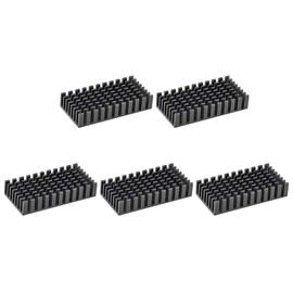 sourcing map Electronic Radiators Heatsink for MOS GPU IC Chip Black 50 x 25 x 10 mm 5pcs