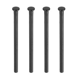MECCANIXITY 4pcs 4 Inch Door Hinge Pins, Removable Brushed Door Hinge Interior Hinge Security Pins for Wood Residential Door Replacement, Matte Black