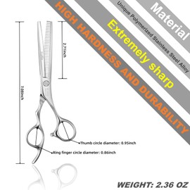 Fengliren High-end Professional Hair Thinning Scissors Hair Cutting Teeth Shears Barber Hairdressing Texturizing Scissor Extremely Very Sharp 6.25 Inch Stainless Steel Alloy For Men,Women,Salon & Home