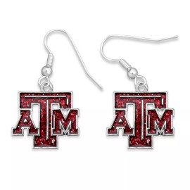 From the Heart 43345 Texas A&M Glitter Logo Earrings