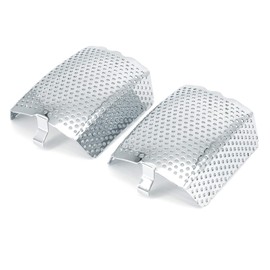 Americruise Motorcycle 1 Pair Chrome Front Caliper Brake Screen Inserted Covers Caliper Guards for Harley Touring, Road King, Electra Street Glide FLHT, FLHX & V-Road Models.