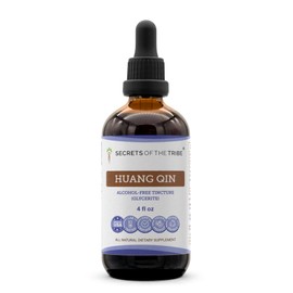Secrets of the Tribe Huang Qin Alcohol-Free Liquid Extract, Wildcrafted Huang Qin (Scutellaria Root, Radix Scutellariae Baicalensis) Dried Root Tincture Supplement (4 FL OZ)