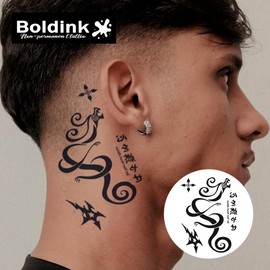 Boldink Temporary Tattoos, semi permanent tattoos, 15-day long lasting tattoo sticker, waterproof and anti-reflective, unique design(Dragon 2)
