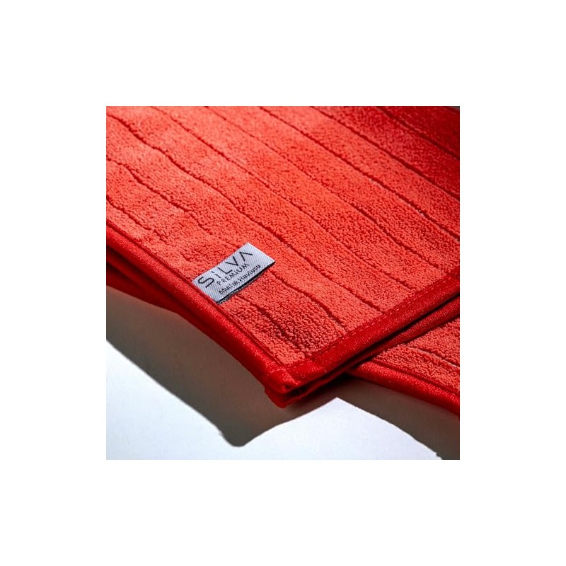 Silva Premium Microfibre Kitchen Towel, Red, Pack of 2, 20