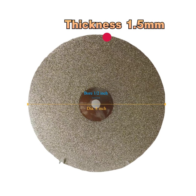 Diamond Flat Lap Disc, 8 Inch, 3000 Grit, 1/2 Inch