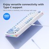 ElecFox GEN75 Wireless Gaming Mechanical Keyboard with Metal Knob Control,