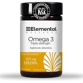 Omega 3 ,1200 mg, Hecho por PiSA, Puro de Pescado Noruego AlaskOmega, 875 mg EPADHA, Certificado MSC, Aceite de Pescado Sostenible, 60 Cpsulas, Sin...
