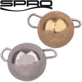 Spro Freestyle Tungsten Bottom Jig Natural/Gold - 2 Jig Heads for Vertical Fishing & Jigging with Rubber Baits, Lead Heads, Weight: 5 g