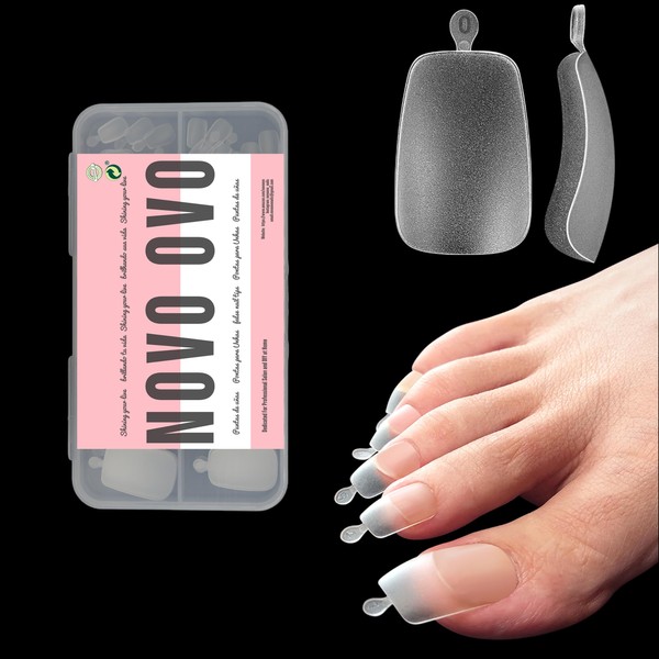 NOVO OVO Pack of 120 Long Toenails for Gluing, Artificial