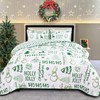 FRAMICS King Size 3-Piece Snowman Christmas Quilt Set - Ultrasonic
