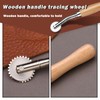 2 PCS Tracing Wheel with Wooden Handle Stainless Steel Pounce