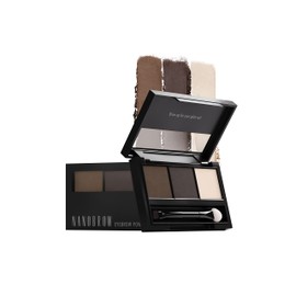 Eyebrow Makeup Set Nanobrow Eyebrow Powder Kit Dark - Durable Powdery Eyebrow Shadow with Highlighter