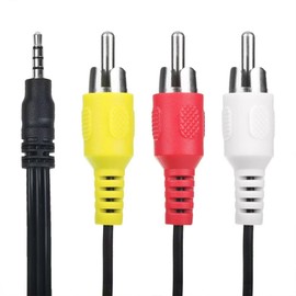 Jantoy AV A/V 3.5mm Mini Plug to 3 RCA Audio Video TV Cable Cord Lead Compatible with Sharp Viewcam Camcorder vl-z3u