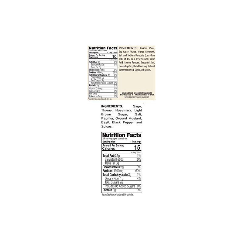 Gourmet Warehouse Savory Rum Butter Injectable Marinade and Spice Rub,