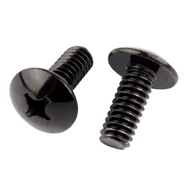 KOSJETHAS #6-32 x 1/2" Truss Head Phillips Machine Screws, 304 Stainless Steel 18-8, UNC Full Thread, Black Finish, 50 Pcs