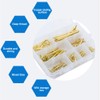 INCREWAY -Screw Hooks, 170 Pieces, 8 Sizes, Gold Brass Plated