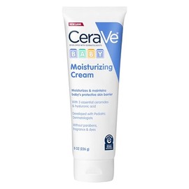 CeraVe Baby Cream | Gentle Moisturizing Cream with Ceramides | Fragrance, Paraben, Dye & Phthalates Free | Rich & Non-Greasy Feel | Gentle Baby Skin Care | 8 Ounce